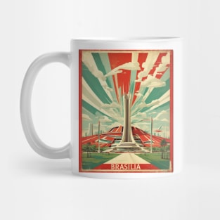 Brasilia Brazil Vintage Tourism Travel Poster Mug